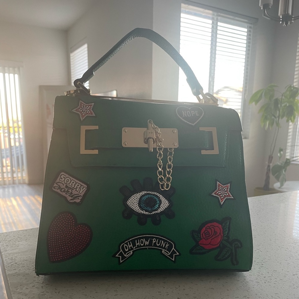 Green Patchwork Handbag